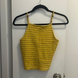 Yellow Knit Women's Top